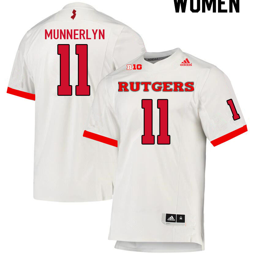 Women #11 Shawn Munnerlyn Rutgers Scarlet Knights College Football Jerseys Sale-White